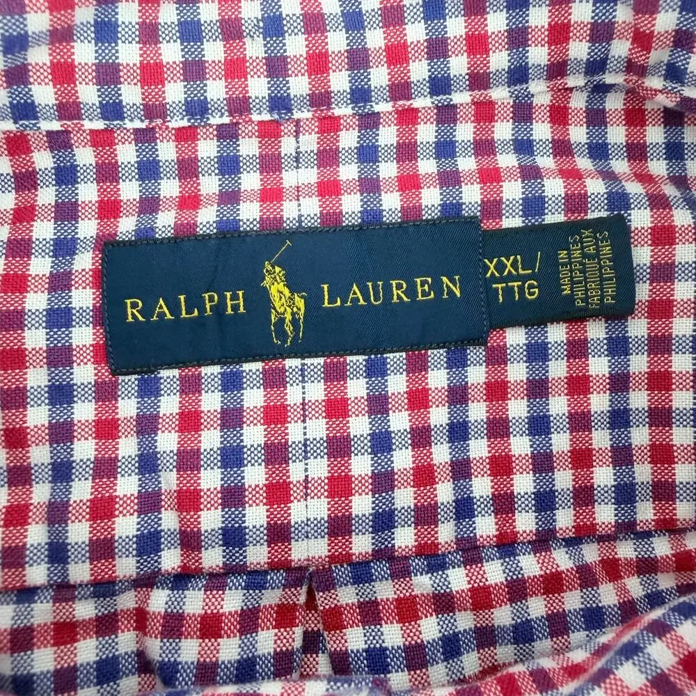 Polo Ralph‎ Lauren Gingham Plaid Button Down Men's Size XXL Shirt